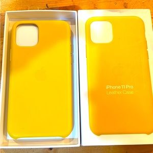 Apple iPhone 11Pro Yellow Leather Case NEW IN BOX
